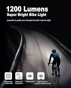 Amazon.com : TOWILD DLite1200 Bike Lights for Night Riding
